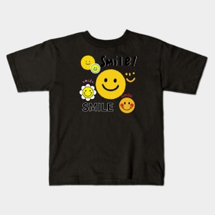 smile,smiley face pattern, oil paintng Kids T-Shirt